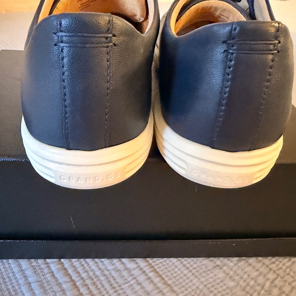 Cole Haan Mens Grand Crosscourt II Navy Blue Leather Sneakers C26522 Size 10.5 M - Picture 4 of 7